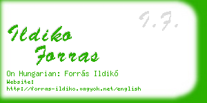 ildiko forras business card