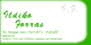 ildiko forras business card